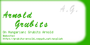 arnold grubits business card